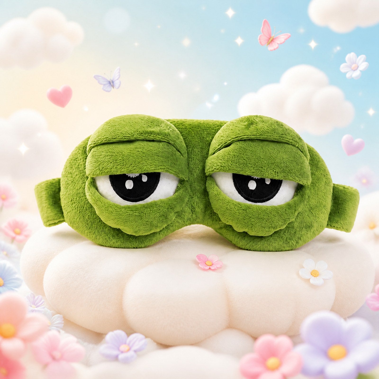 Snugsy Frog Mask on a dreamy cloud